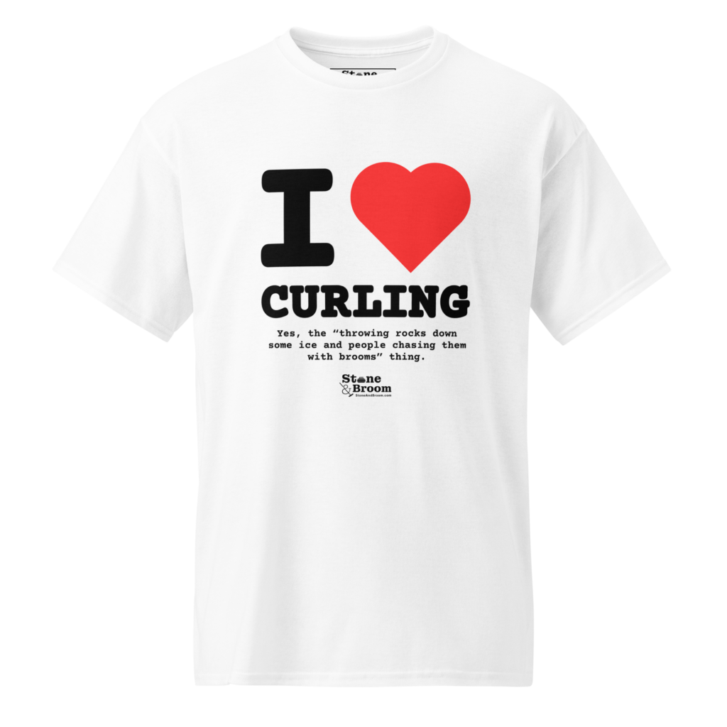 I Heart Curling T Shirt Front