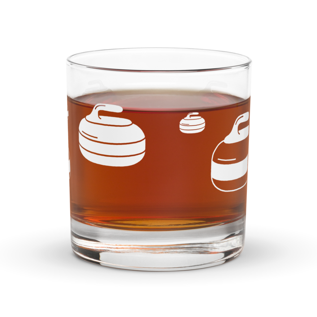 a "rocks" glass. A rocks glass with curling rocks all around.