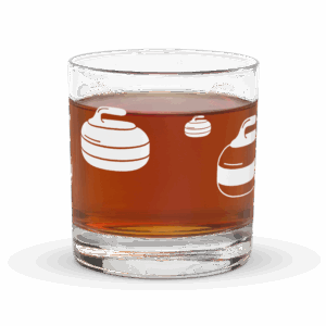Curling Rocks Glass
