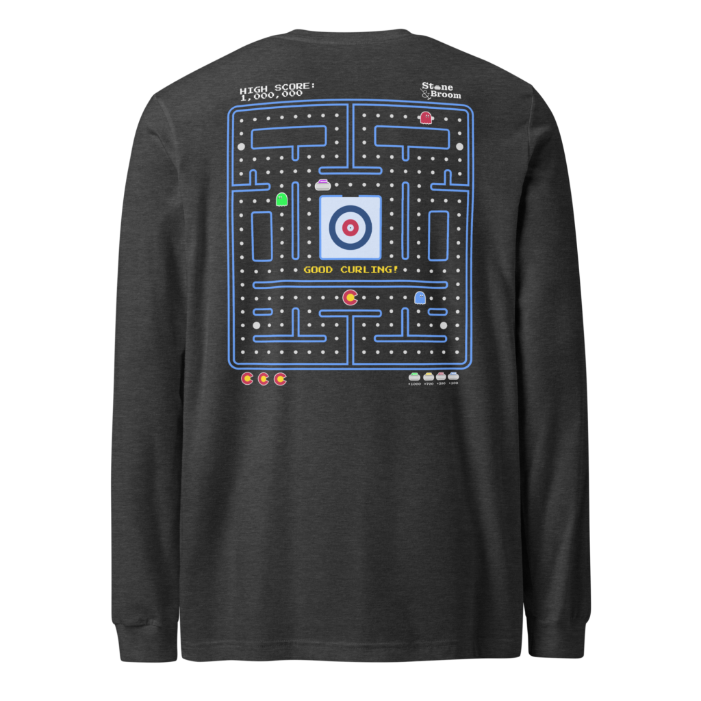 Retro Arcade Curling T Shirt Back