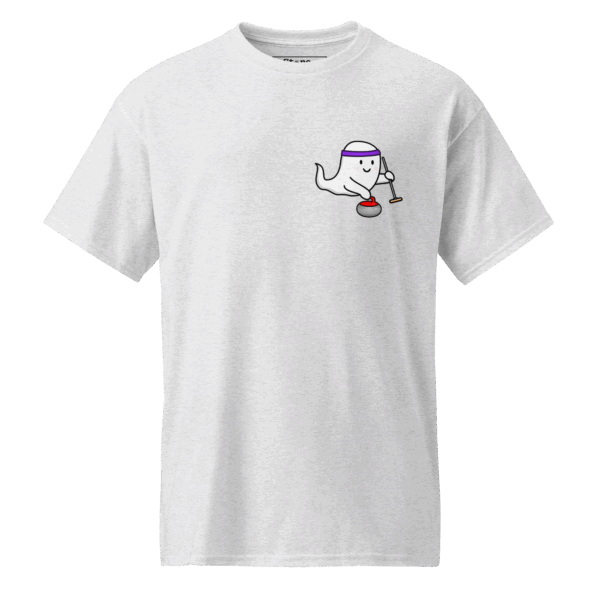 The Spirit of Curling Tee Shirt in White The Front