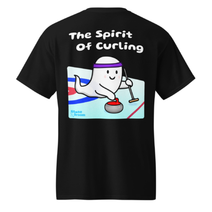 The Spirit of Curling Tee Shirt in Black.